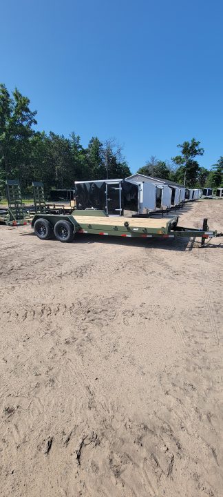 New 2026 Load Trail 83X20 ARMY GREEN 14K Equipment Trailer