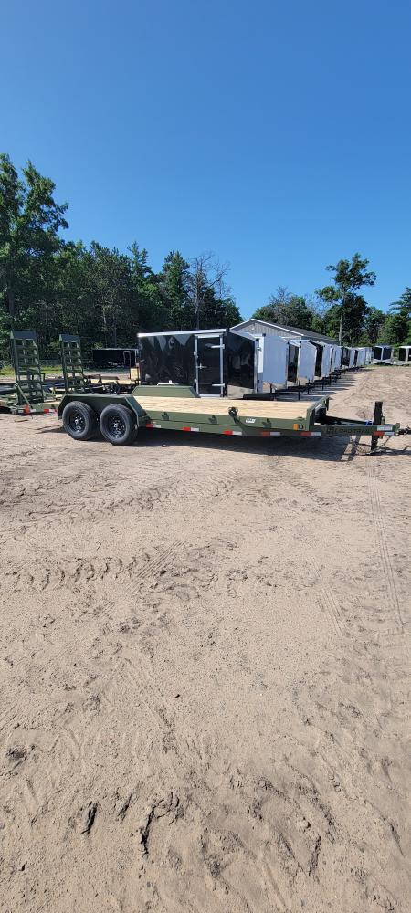 New 2026 Load Trail 83X20 ARMY GREEN 14K Equipment Trailer