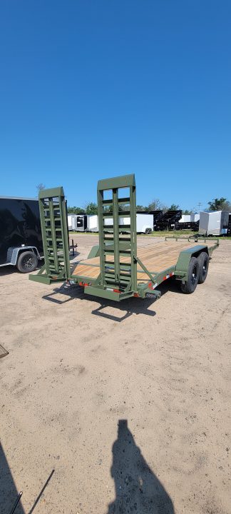 New 2026 Load Trail 83X20 ARMY GREEN 14K Equipment Trailer