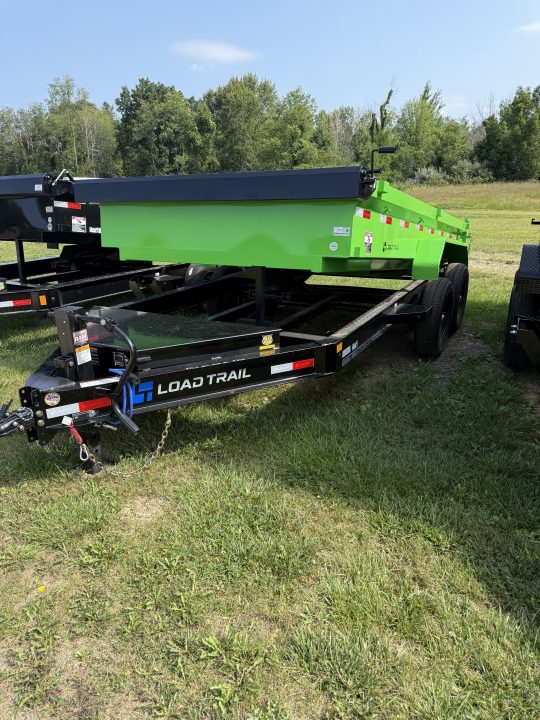 New 2027 Load Trail 83X14 14K 18" SIDES KAWASAKI GREEN Dump Trailer