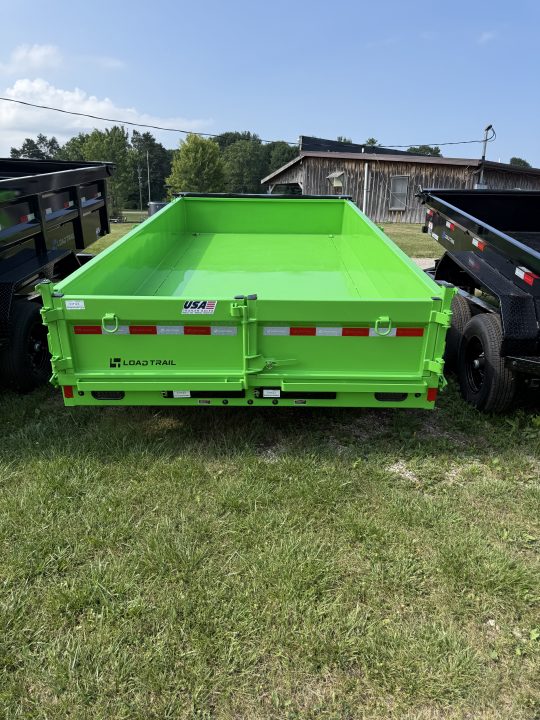 New 2027 Load Trail 83X14 14K 18" SIDES KAWASAKI GREEN Dump Trailer