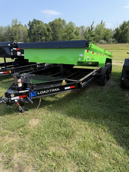 New 2027 Load Trail 83X14 14K 18" SIDES KAWASAKI GREEN Dump Trailer