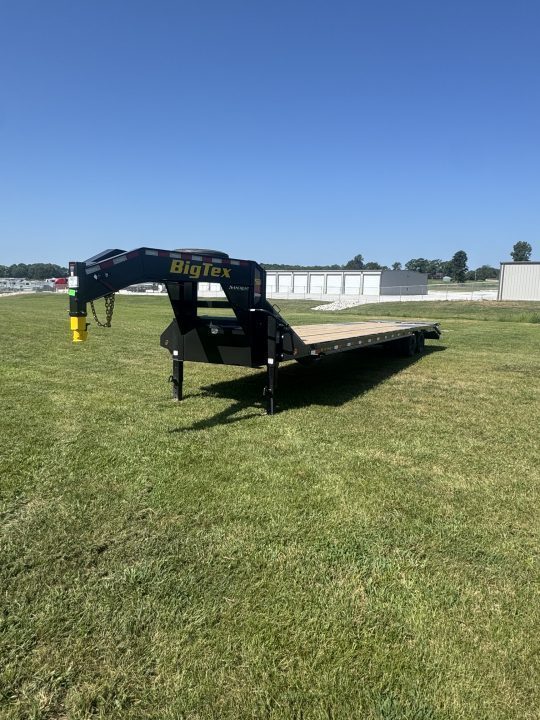 New 2027 Big Tex Trailers 102x40 Tandem 25.9K GN Flatbed w/ Mega Ramps, Load Lights, & 2-Speed Jacks Flatbed Trailer