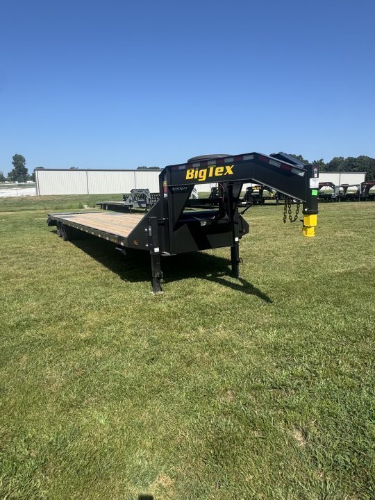 New 2027 Big Tex Trailers 102x40 Tandem 25.9K GN Flatbed w/ Mega Ramps, Load Lights, & 2-Speed Jacks Flatbed Trailer