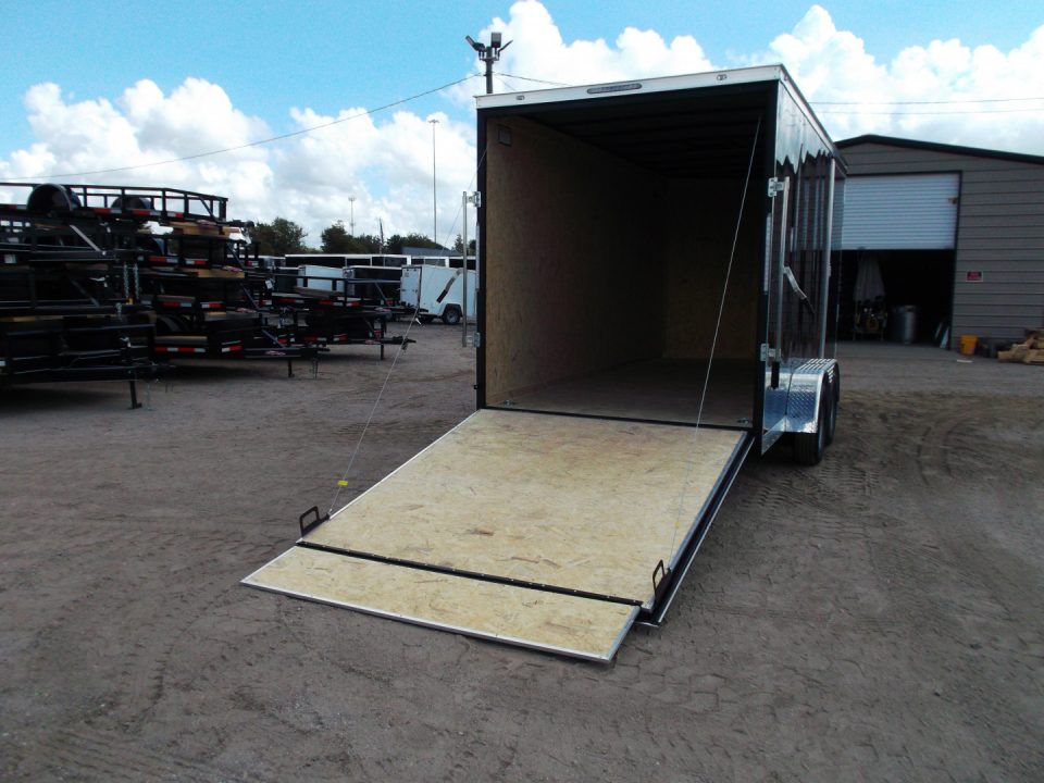 New 2027 Covered Wagon Trailers 7x14 Cargo Trailer / Enclosed Trailer / 7ft Interior / Extra Wide Ramp / 48" RV Door / LEDs / .080 Black Poly Core
