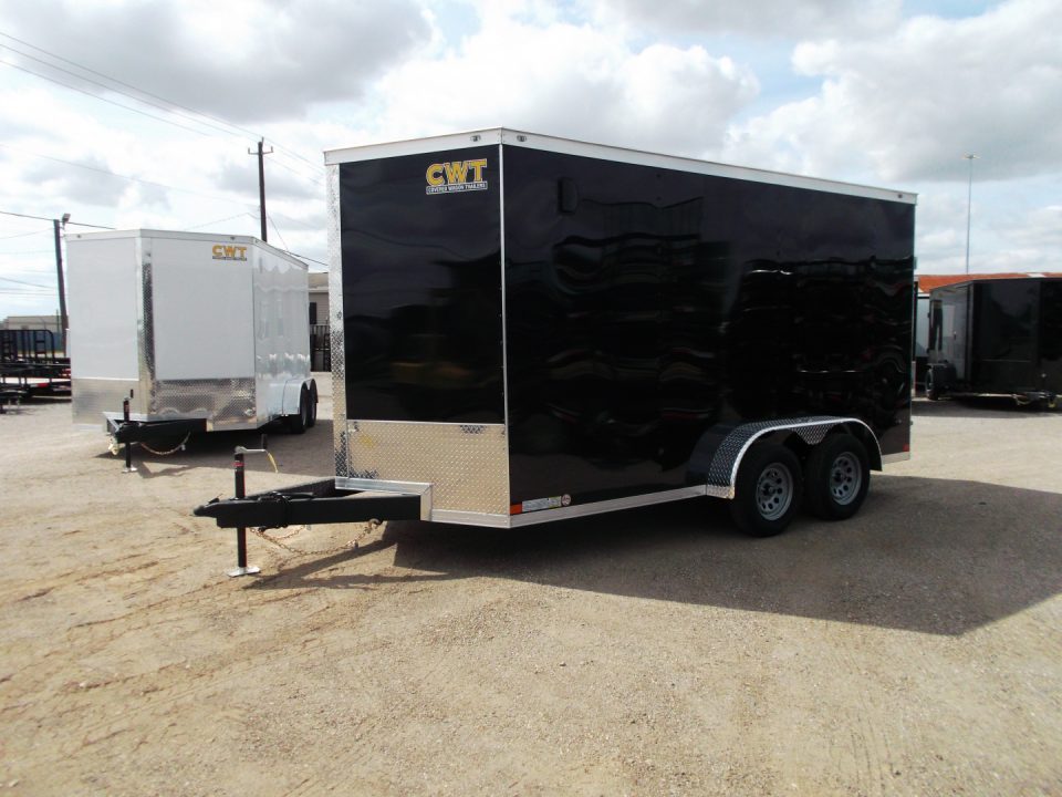 New 2027 Covered Wagon Trailers 7x14 Cargo Trailer / Enclosed Trailer / 7ft Interior / Extra Wide Ramp / 48" RV Door / LEDs / .080 Black Poly Core