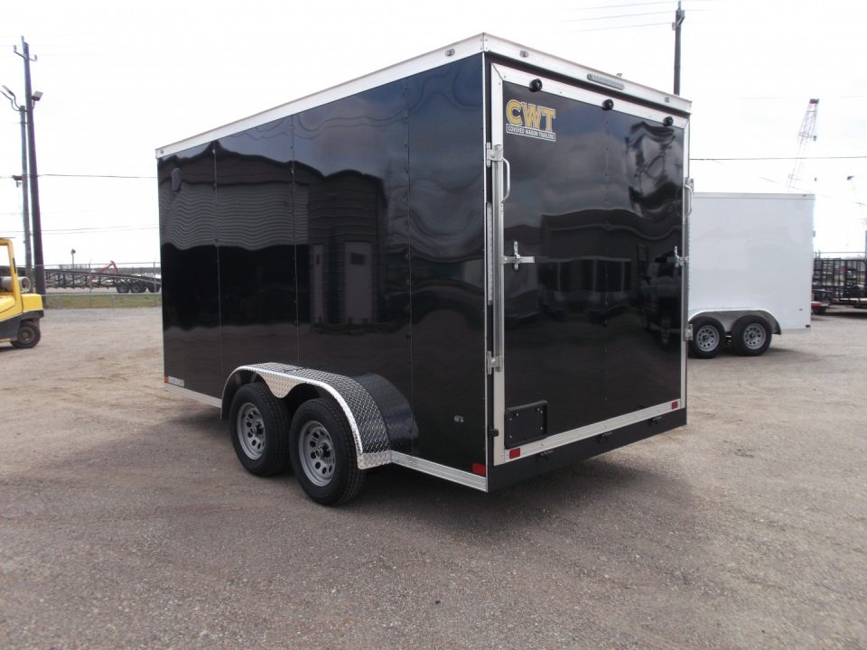 New 2027 Covered Wagon Trailers 7x14 Cargo Trailer / Enclosed Trailer / 7ft Interior / Extra Wide Ramp / 48" RV Door / LEDs / .080 Black Poly Core