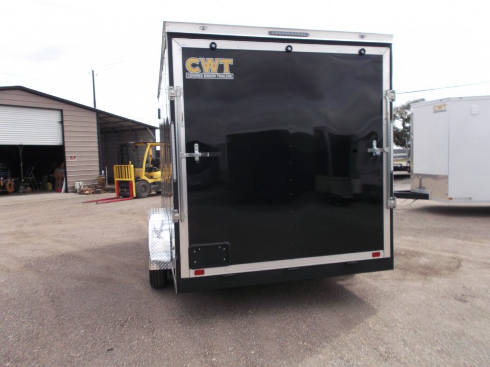 New 2027 Covered Wagon Trailers 7x14 Cargo Trailer / Enclosed Trailer / 7ft Interior / Extra Wide Ramp / 48" RV Door / LEDs / .080 Black Poly Core