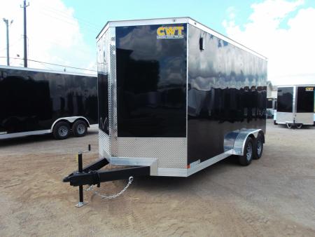 New 2027 Covered Wagon Trailers 7x14 Cargo Trailer / Enclosed Trailer / 7ft Interior / Extra Wide Ramp / 48" RV Door / LEDs / .080 Black Poly Core