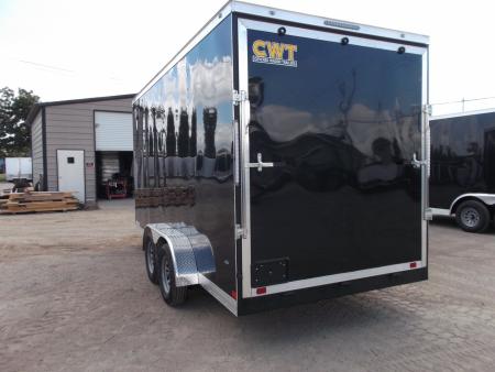 New 2027 Covered Wagon Trailers 7x14 Cargo Trailer / Enclosed Trailer / 7ft Interior / Extra Wide Ramp / 48" RV Door / LEDs / .080 Black Poly Core