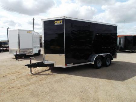 New 2027 Covered Wagon Trailers 7x14 Cargo Trailer / Enclosed Trailer / 7ft Interior / Extra Wide Ramp / 48" RV Door / LEDs / .080 Black Poly Core