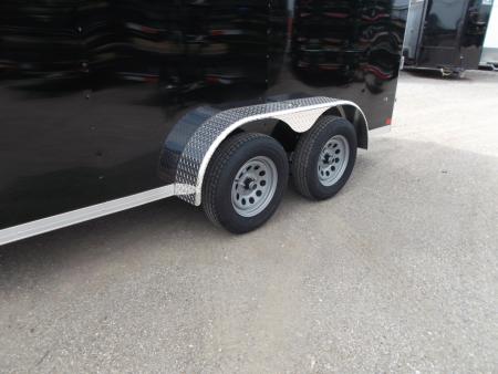 New 2027 Covered Wagon Trailers 7x14 Cargo Trailer / Enclosed Trailer / 7ft Interior / Extra Wide Ramp / 48" RV Door / LEDs / .080 Black Poly Core