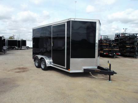 New 2027 Covered Wagon Trailers 7x14 Cargo Trailer / Enclosed Trailer / 7ft Interior / Extra Wide Ramp / 48" RV Door / LEDs / .080 Black Poly Core