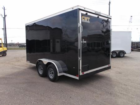 New 2027 Covered Wagon Trailers 7x14 Cargo Trailer / Enclosed Trailer / 7ft Interior / Extra Wide Ramp / 48" RV Door / LEDs / .080 Black Poly Core