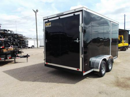 New 2027 Covered Wagon Trailers 7x14 Cargo Trailer / Enclosed Trailer / 7ft Interior / Extra Wide Ramp / 48" RV Door / LEDs / .080 Black Poly Core