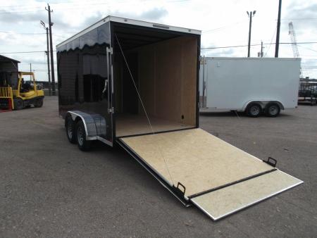 New 2027 Covered Wagon Trailers 7x14 Cargo Trailer / Enclosed Trailer / 7ft Interior / Extra Wide Ramp / 48" RV Door / LEDs / .080 Black Poly Core