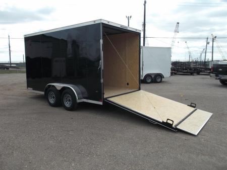 New 2027 Covered Wagon Trailers 7x14 Cargo Trailer / Enclosed Trailer / 7ft Interior / Extra Wide Ramp / 48" RV Door / LEDs / .080 Black Poly Core