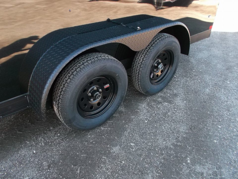 New 2027 Covered Wagon Trailers 7x14 Cargo Trailer / Enclosed Trailer / 7ft Interior / Extra Wide Ramp / 48" RV Side Door / .080 Black Poly Core Skin / Black Out Package / Rear Spoiler w/ LED Loading Lights