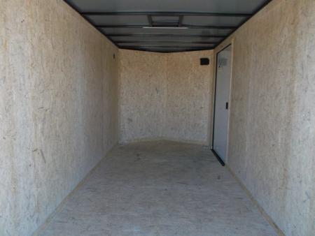New 2027 Covered Wagon Trailers 7x14 Cargo Trailer / Enclosed Trailer / 7ft Interior / Extra Wide Ramp / 48" RV Side Door / .080 Black Poly Core Skin / Black Out Package / Rear Spoiler w/ LED Loading Lights