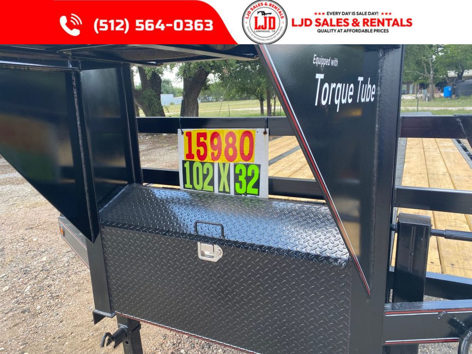 New 2027 Coffee Creek 102" x 32' Flatbed Trailer - 25900 GVWR - Mega Ramps