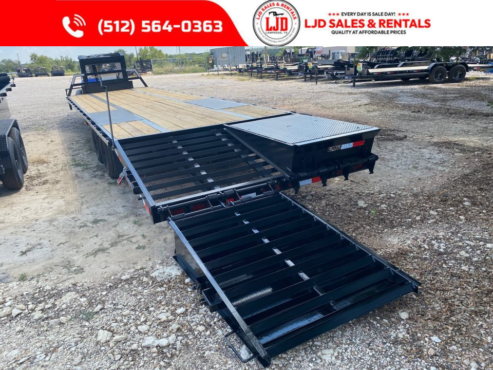 New 2027 Coffee Creek 102" x 32' Flatbed Trailer - 25900 GVWR - Mega Ramps
