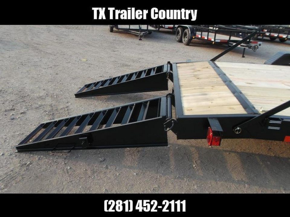 New 2026 Longhorn Trailers 83x20 Gooseneck 14K Car Hauler / Equipment Trailer / Flat Deck / 7000# Axles / 10K Jack / LEDs / 2ft Dovetail / 5ft HD Stow Away Ramps
