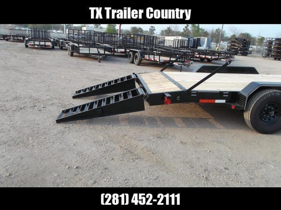 New 2026 Longhorn Trailers 83x20 Gooseneck 14K Car Hauler / Equipment Trailer / Flat Deck / 7000# Axles / 10K Jack / LEDs / 2ft Dovetail / 5ft HD Stow Away Ramps