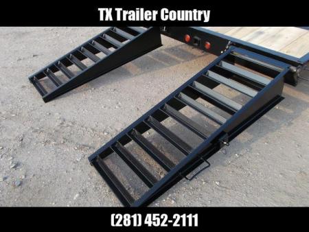 New 2026 Longhorn Trailers 83x20 Gooseneck 14K Car Hauler / Equipment Trailer / Flat Deck / 7000# Axles / 10K Jack / LEDs / 2ft Dovetail / 5ft HD Stow Away Ramps