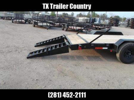 New 2026 Longhorn Trailers 83x20 Gooseneck 14K Car Hauler / Equipment Trailer / Flat Deck / 7000# Axles / 10K Jack / LEDs / 2ft Dovetail / 5ft HD Stow Away Ramps