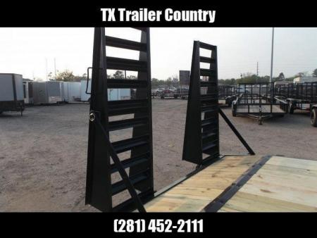 New 2026 Longhorn Trailers 83x20 Gooseneck 14K Car Hauler / Equipment Trailer / Flat Deck / 7000# Axles / 10K Jack / LEDs / 2ft Dovetail / 5ft HD Stow Away Ramps