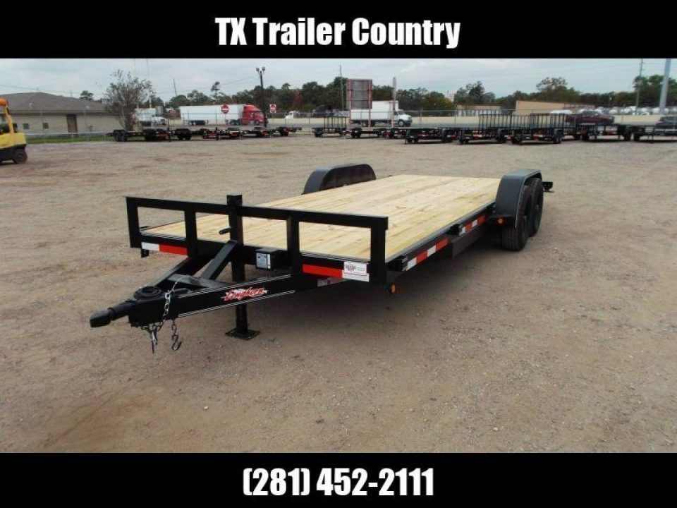 New 2026 Longhorn Trailers 83x20 10K Car Hauler / Racing Trailer / Flat Deck / 5200# Axles / 7K Jack / 2ft Dovetail / 5ft C-Channel Ramps / LED Lights