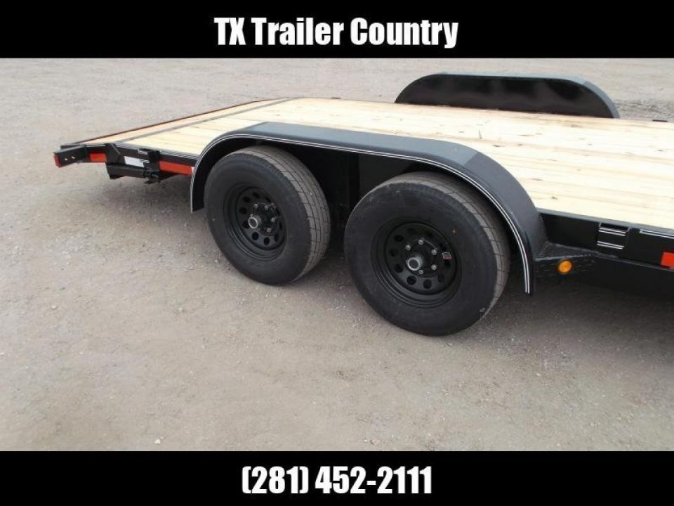 New 2026 Longhorn Trailers 83x20 10K Car Hauler / Racing Trailer / Flat Deck / 5200# Axles / 7K Jack / 2ft Dovetail / 5ft C-Channel Ramps / LED Lights