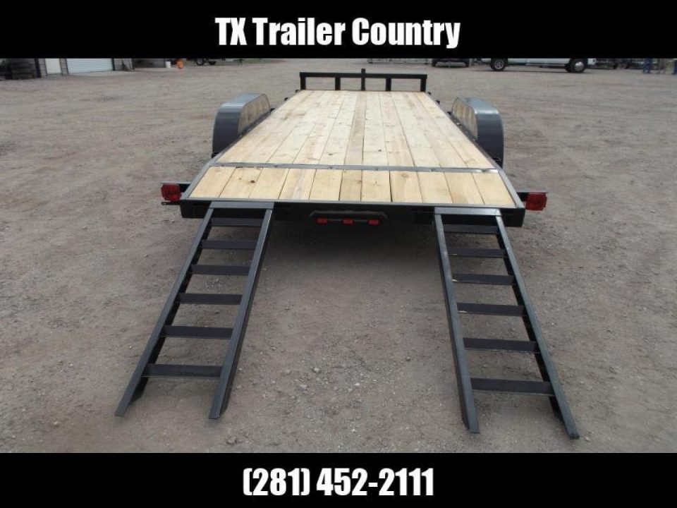 New 2026 Longhorn Trailers 83x20 10K Car Hauler / Racing Trailer / Flat Deck / 5200# Axles / 7K Jack / 2ft Dovetail / 5ft C-Channel Ramps / LED Lights
