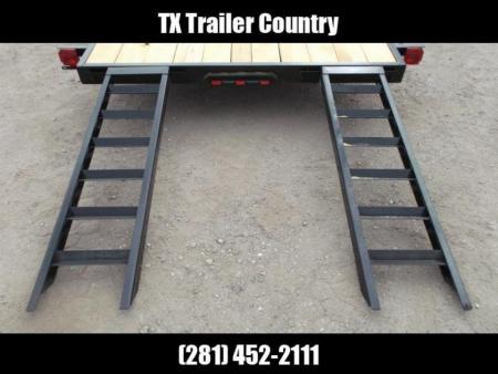 New 2026 Longhorn Trailers 83x20 10K Car Hauler / Racing Trailer / Flat Deck / 5200# Axles / 7K Jack / 2ft Dovetail / 5ft C-Channel Ramps / LED Lights