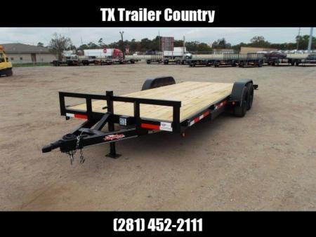 New 2026 Longhorn Trailers 83x20 10K Car Hauler / Racing Trailer / Flat Deck / 5200# Axles / 7K Jack / 2ft Dovetail / 5ft C-Channel Ramps / LED Lights