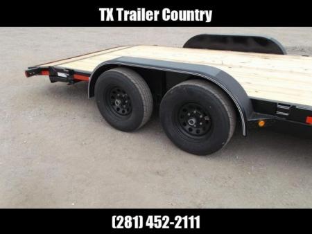 New 2026 Longhorn Trailers 83x20 10K Car Hauler / Racing Trailer / Flat Deck / 5200# Axles / 7K Jack / 2ft Dovetail / 5ft C-Channel Ramps / LED Lights