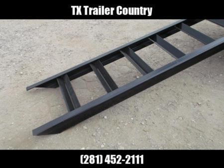 New 2026 Longhorn Trailers 83x20 10K Car Hauler / Racing Trailer / Flat Deck / 5200# Axles / 7K Jack / 2ft Dovetail / 5ft C-Channel Ramps / LED Lights