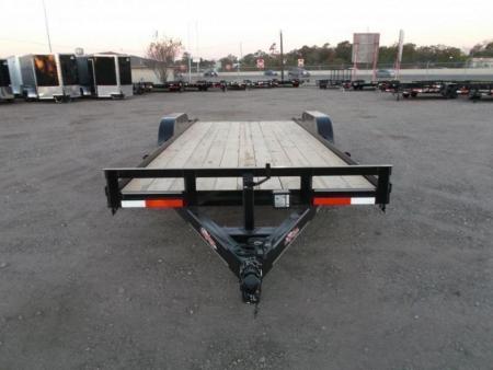 New 2026 Longhorn Trailers 83x20 7K Car Hauler / Racing Trailer / 2ft Dovetail / 5ft Stow Away Ramps / Brakes / LED Lights
