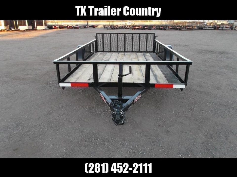 New 2026 Longhorn Trailers 77x12 Utility Trailer / 2ft Dovetail / 2ft Ramp Gate / LED Lights