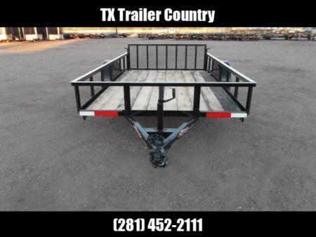 New 2026 Longhorn Trailers 77x12 Utility Trailer / 2ft Dovetail / 2ft Ramp Gate / LED Lights