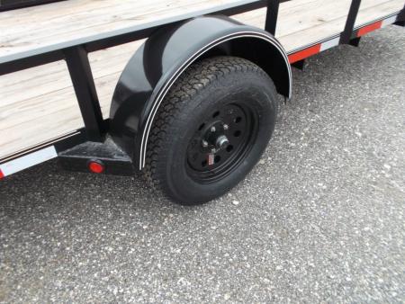 New 2026 Longhorn Trailers 77x12 Single Axle Utility Trailer w/ 4ft Heavy Duty Ramp Gate / LED Lights