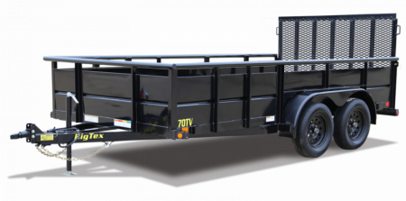 New 7 x 16 Big Tex 70TV 24" Steel Sides Utility 7k