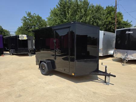 New 2027 New 6x10 SA Screwless Enclosed Trailer | Blackout | Spoiler Package | Barn Doors | .08 Polycor | Dexter Axle | 1200