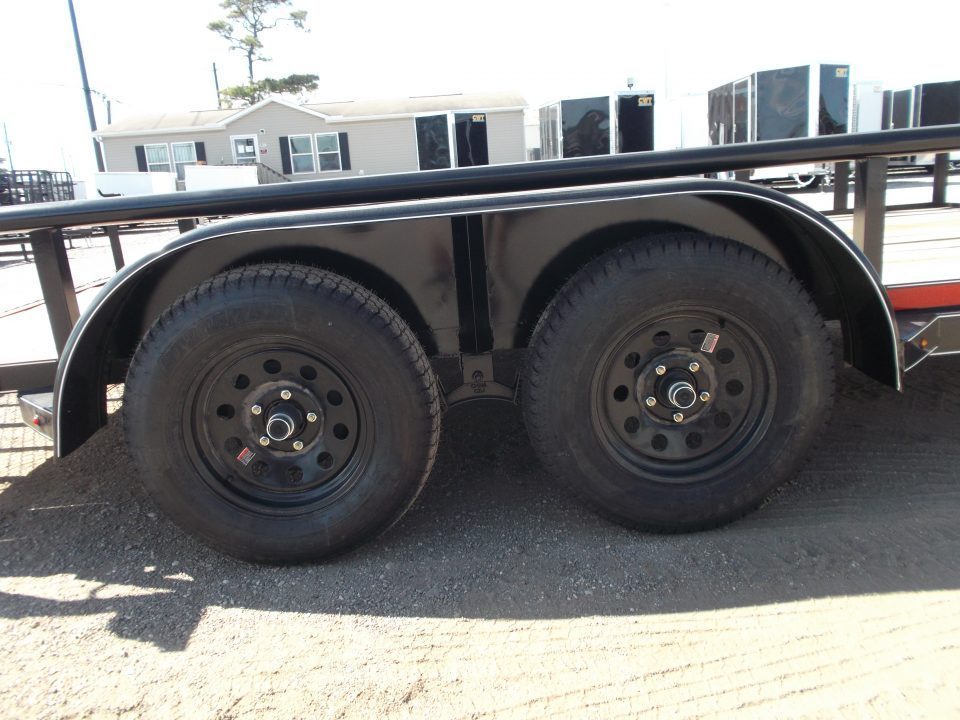 New 2027 J&C Trailers 83x16 Utility Trailer / Pipetop / 4ft Heavy Duty Ramp Gate / Electric Brakes / 2" Bulldog Coupler