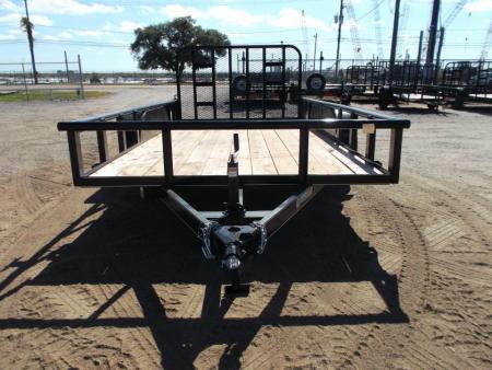 New 2027 J&C Trailers 83x16 Utility Trailer / Pipetop / 4ft Heavy Duty Ramp Gate / Electric Brakes / 2" Bulldog Coupler