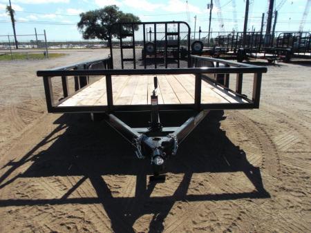 New 2027 J&C Trailers 83x16 Utility Trailer / Pipetop / 4ft Heavy Duty Ramp Gate / Electric Brakes / 2" Bulldog Coupler