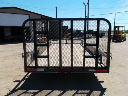 New 2027 J&C Trailers 83x16 Tandem Utility Trailer / Lowboy Trailer / 4ft Ramp Gate / 2" Bulldog Coupler
