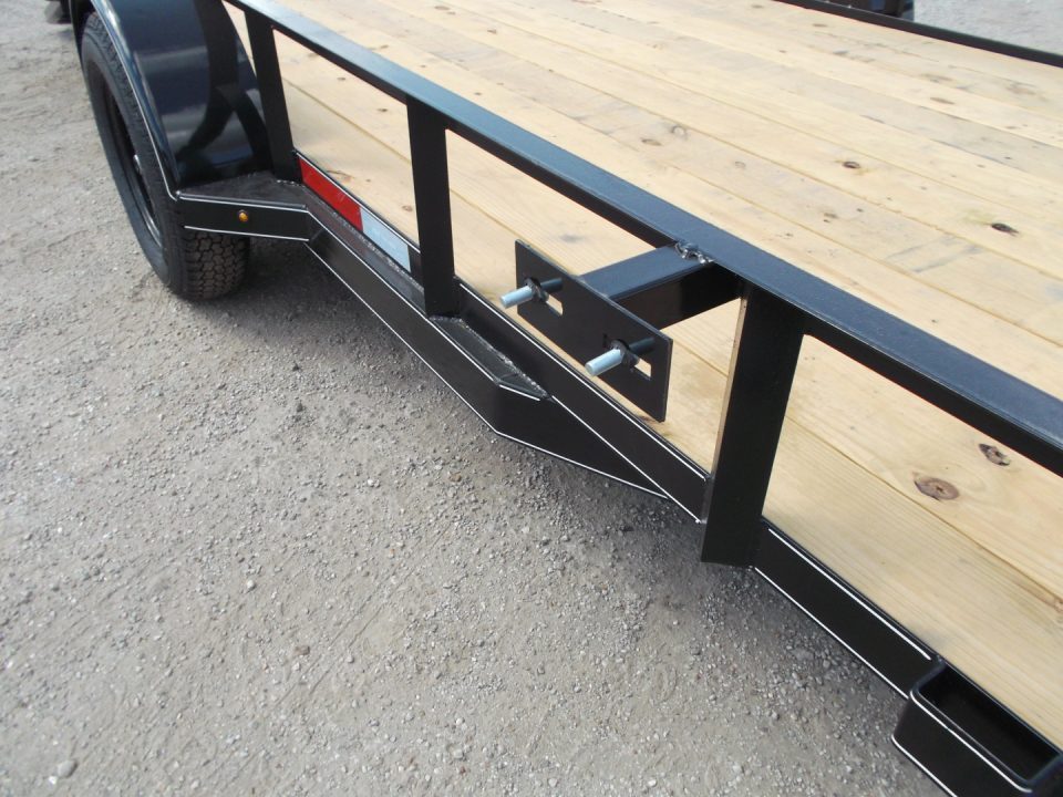 New 2027 J&C Trailers 77x14 Utility Trailer / UTV Trailer / C-Channel Wrap Tongue / 2" Bulldog Coupler / 4ft Ramp Gate / Electric Brakes