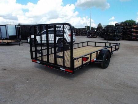 New 2027 J&C Trailers 77x14 Utility Trailer / UTV Trailer / C-Channel Wrap Tongue / 2" Bulldog Coupler / 4ft Ramp Gate / Electric Brakes