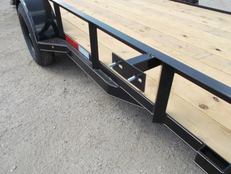 New 2027 J&C Trailers 77x14 Utility Trailer / UTV Trailer / C-Channel Wrap Tongue / 2" Bulldog Coupler / 4ft Ramp Gate / Electric Brakes